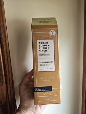 Voesh Rainforest Mist Sugar Scrub + Bubble Wash - New